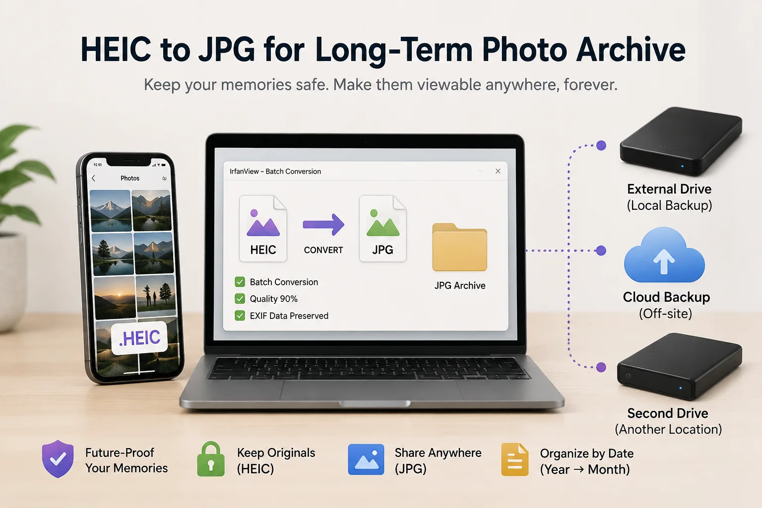 Should You Convert HEIC to JPG Before Archiving iPhone Photos? (Honest Guide for 10,000+ Photos)