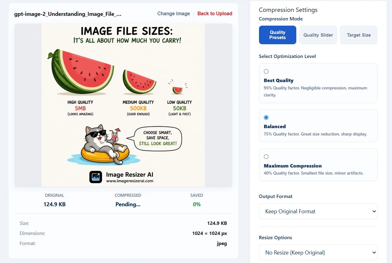 Instagram Image Compressor Illustration