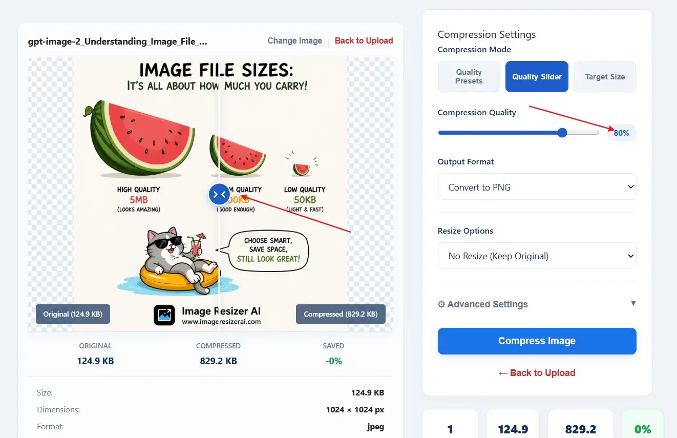 Instagram Image Compressor Illustration