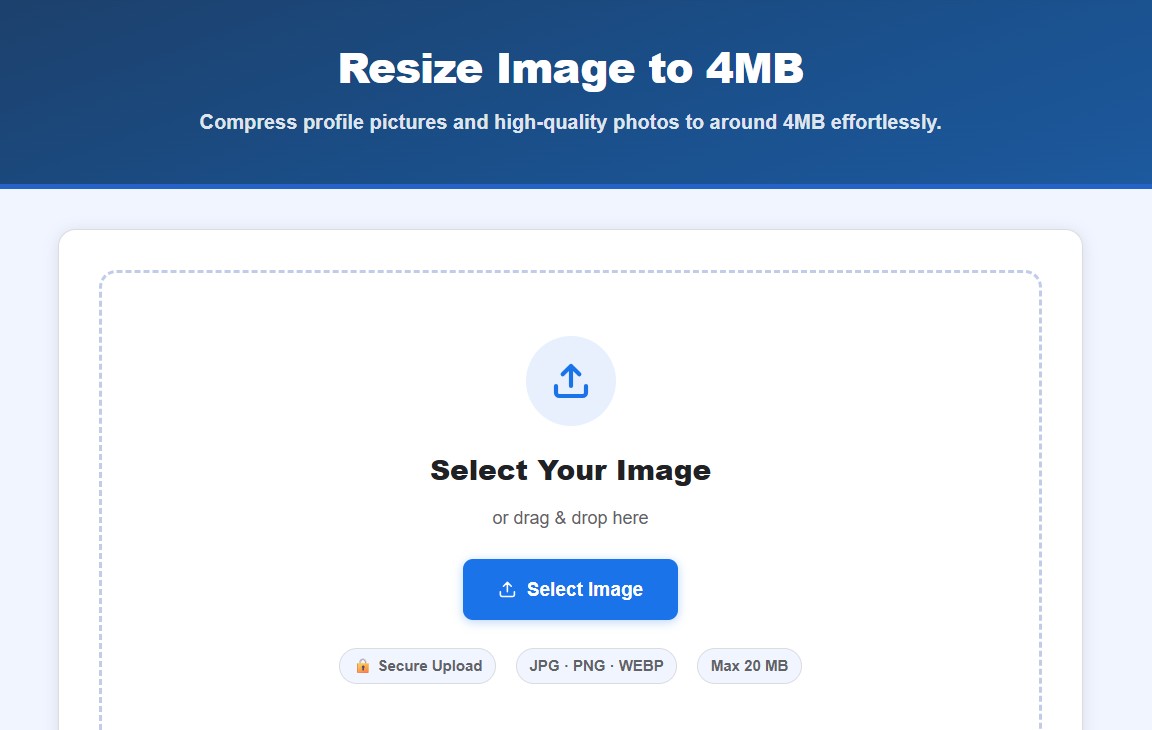 Resize Image to 4 MB | Reduce File Size to 4MB